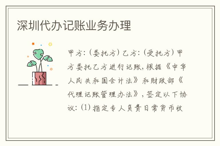 深圳代辦記賬業(yè)務(wù)辦理