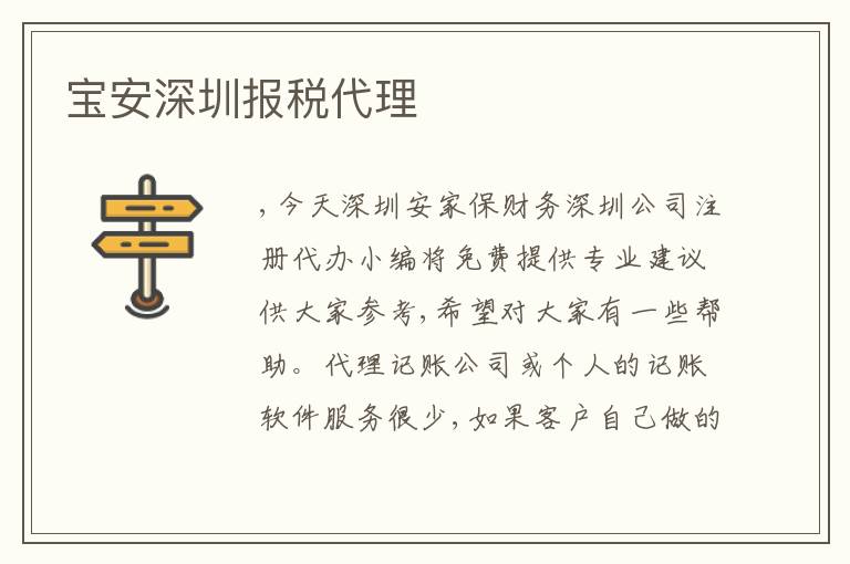 寶安深圳報(bào)稅代理