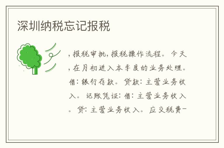 深圳納稅忘記報(bào)稅