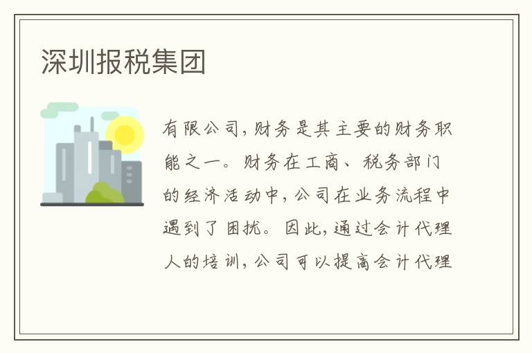 深圳報稅集團