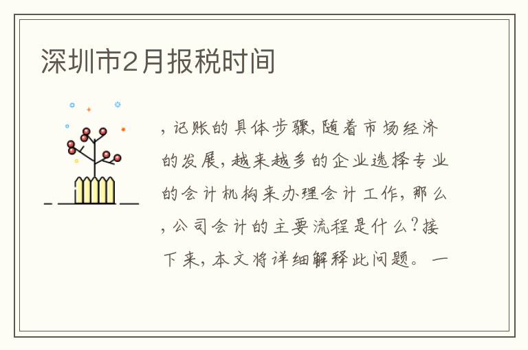 深圳市2月報(bào)稅時(shí)間