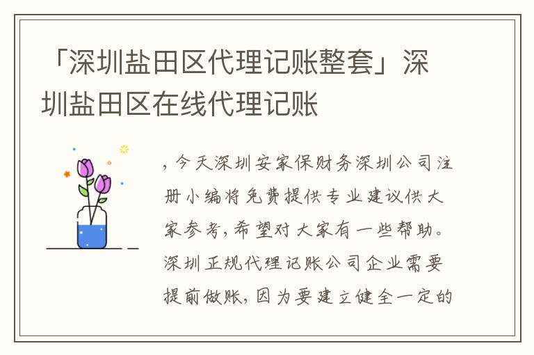 「深圳鹽田區(qū)代理記賬整套」深圳鹽田區(qū)在線代理記賬
